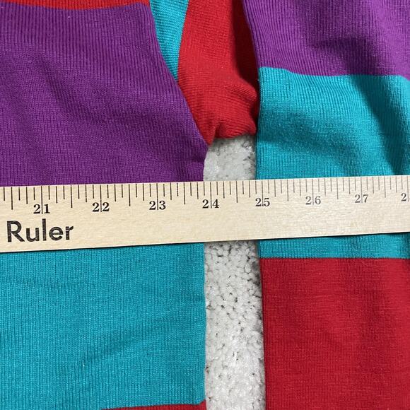 VTG Cross Creek Shirt Mens XL Multicolor Henley Rugby Striped Made USA 90s - Picture 5 of 7